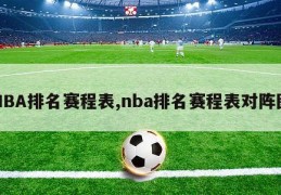 NBA排名赛程表,nba排名赛程表对阵图