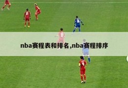 nba赛程表和排名,nba赛程排序