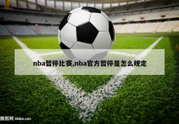 nba暂停比赛,nba官方暂停是怎么规定